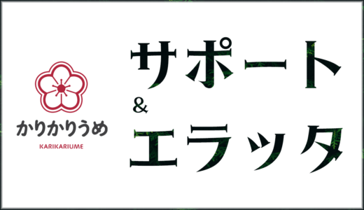 サポート＆エラッタ